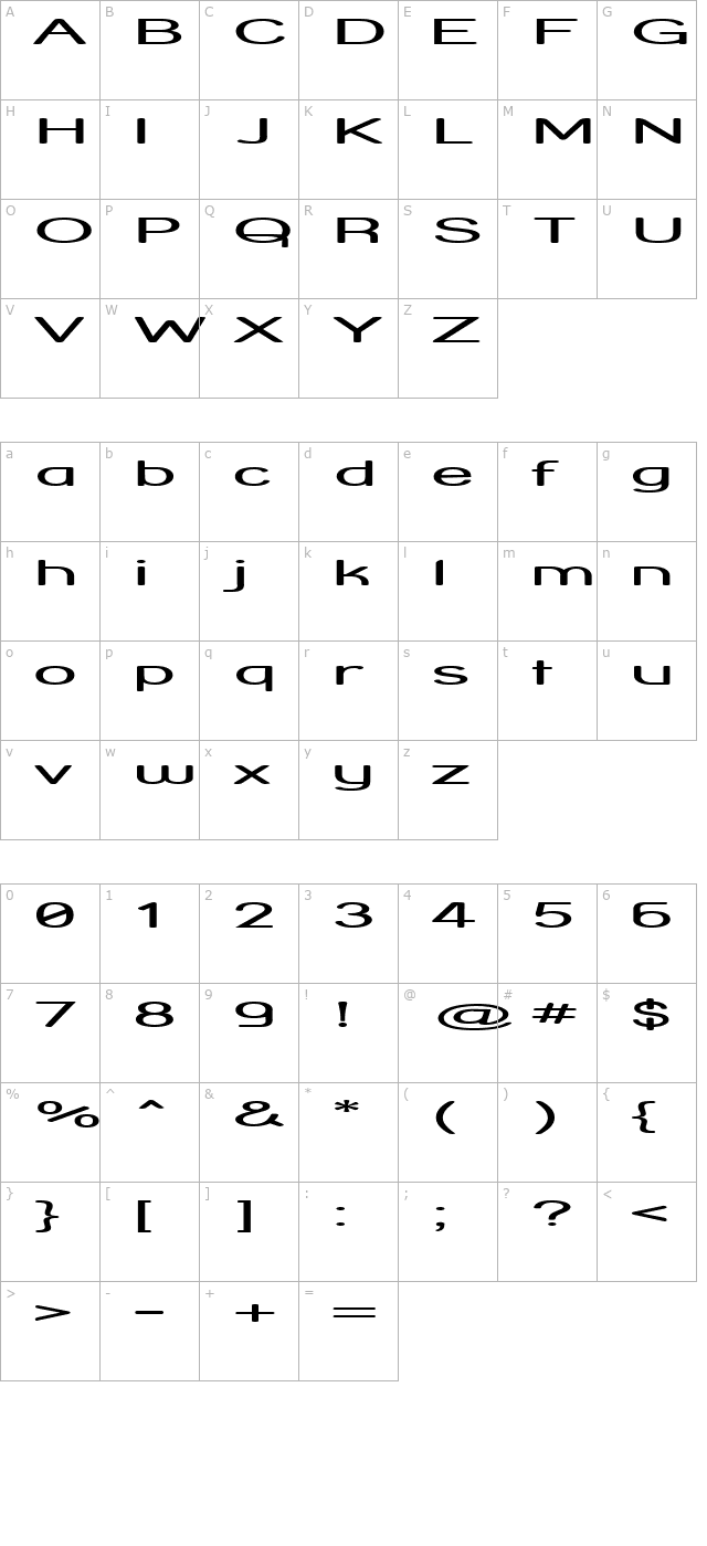 Street Corner HyperExtend character map