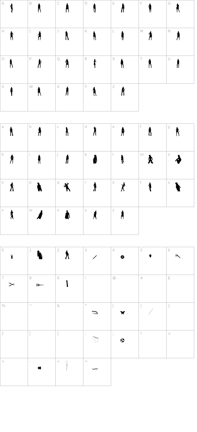 Subeve character map