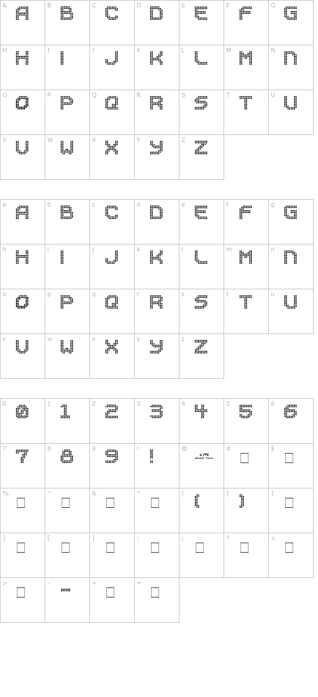 Sucaba character map