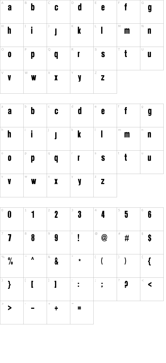 suede character map