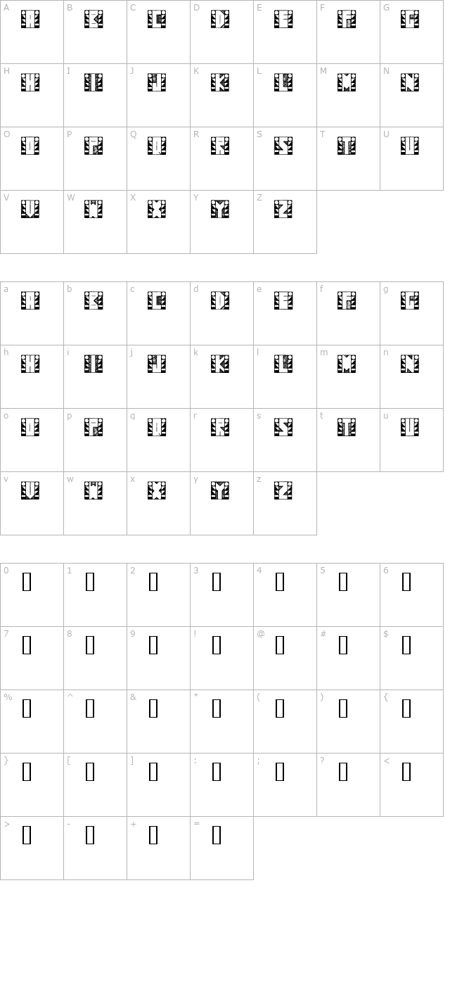 sugarfootstrut character map