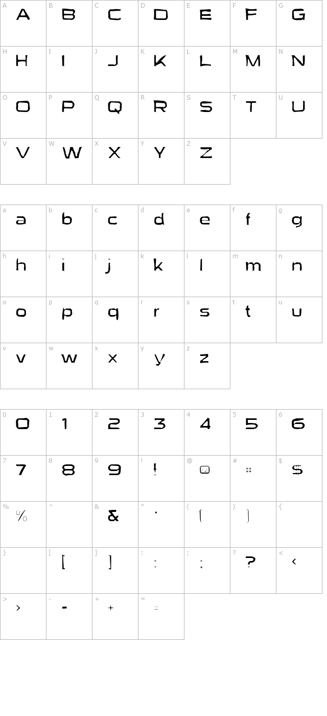 Sui Generis Gaunt character map