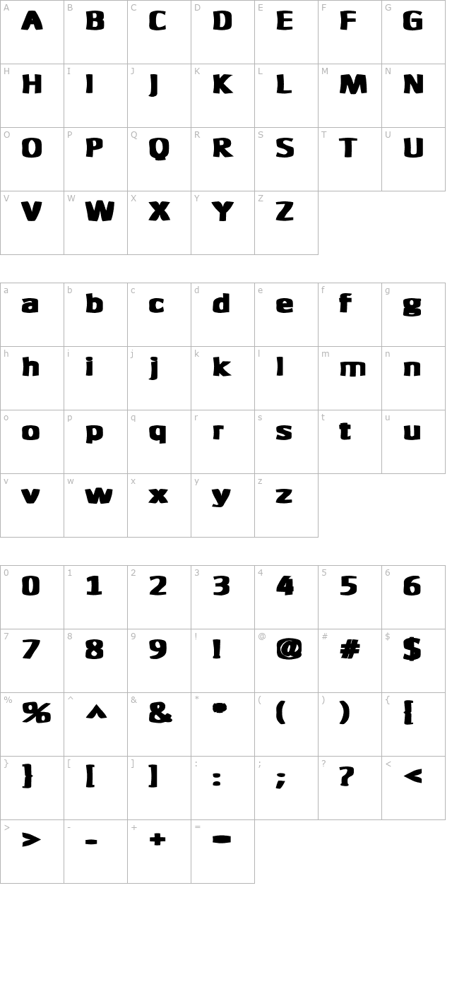 super-black-sf character map