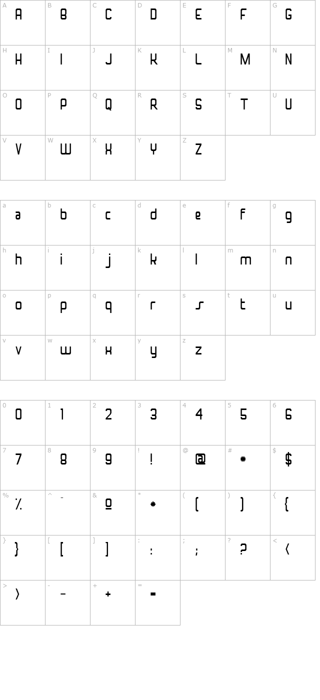 Superfly 2001 Normal character map