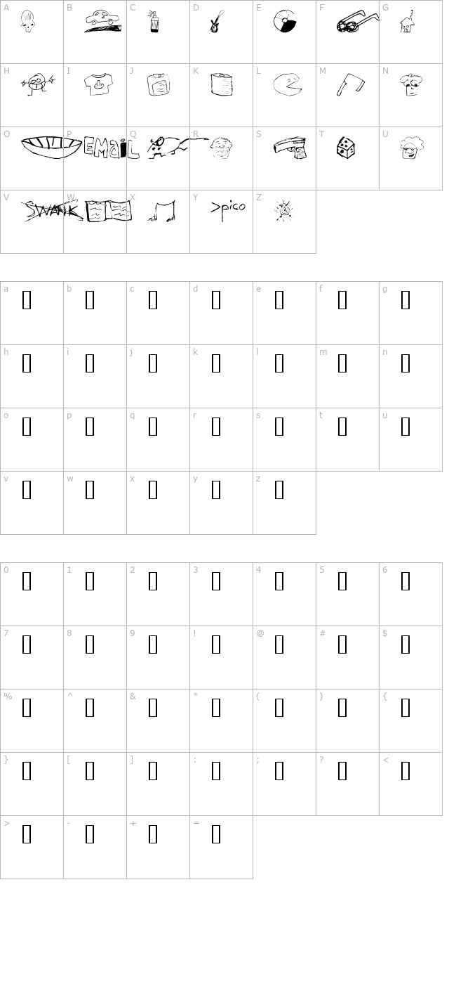 SuperMattBatz character map