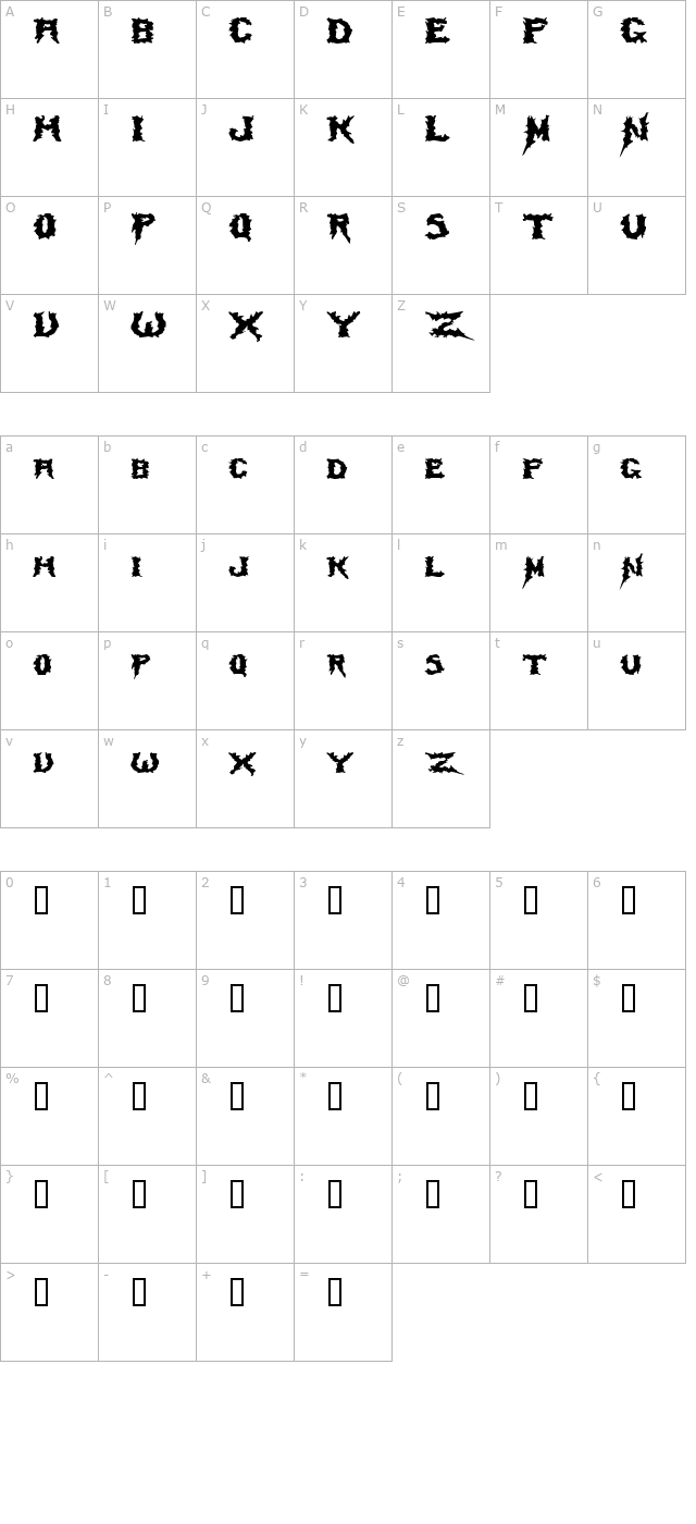 swampterrorextended character map