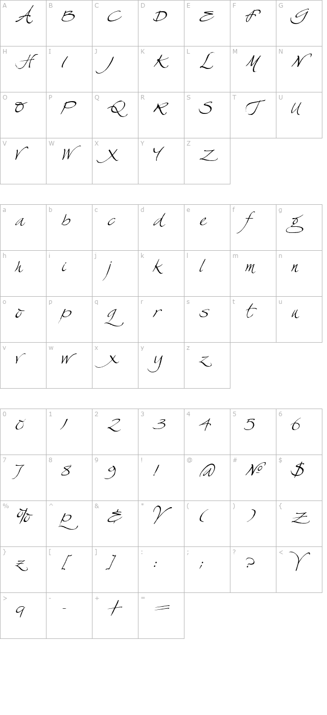 swan-song character map