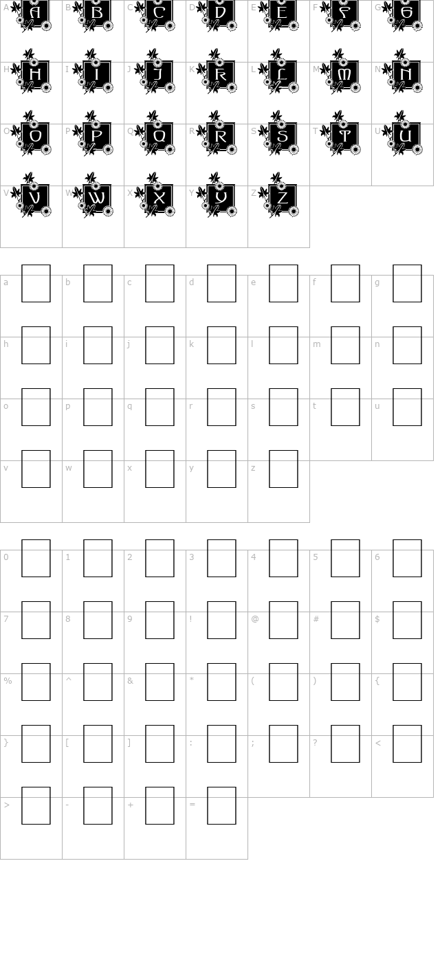 sylvan-capitals character map