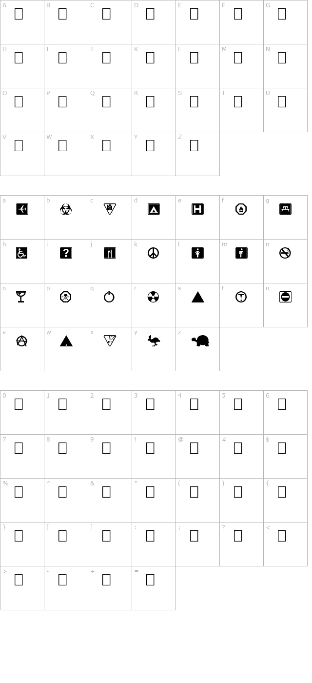 symbolix character map