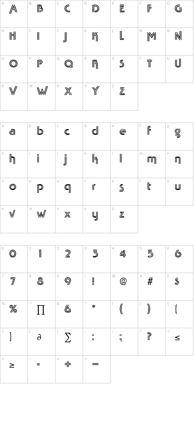 TabascoTwin character map