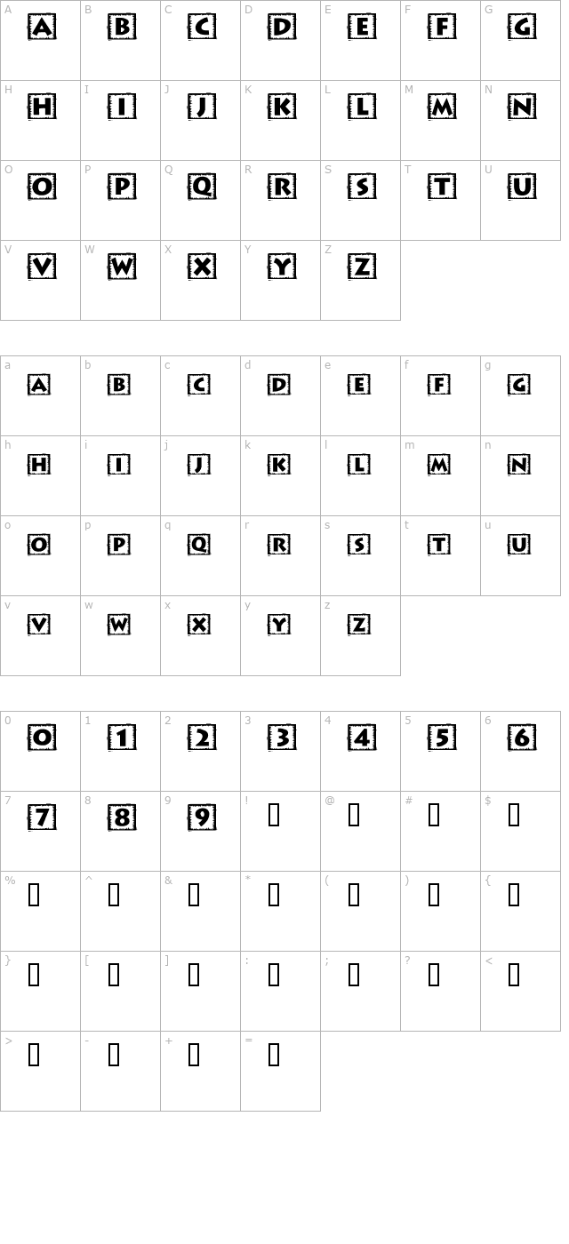 taco-box character map