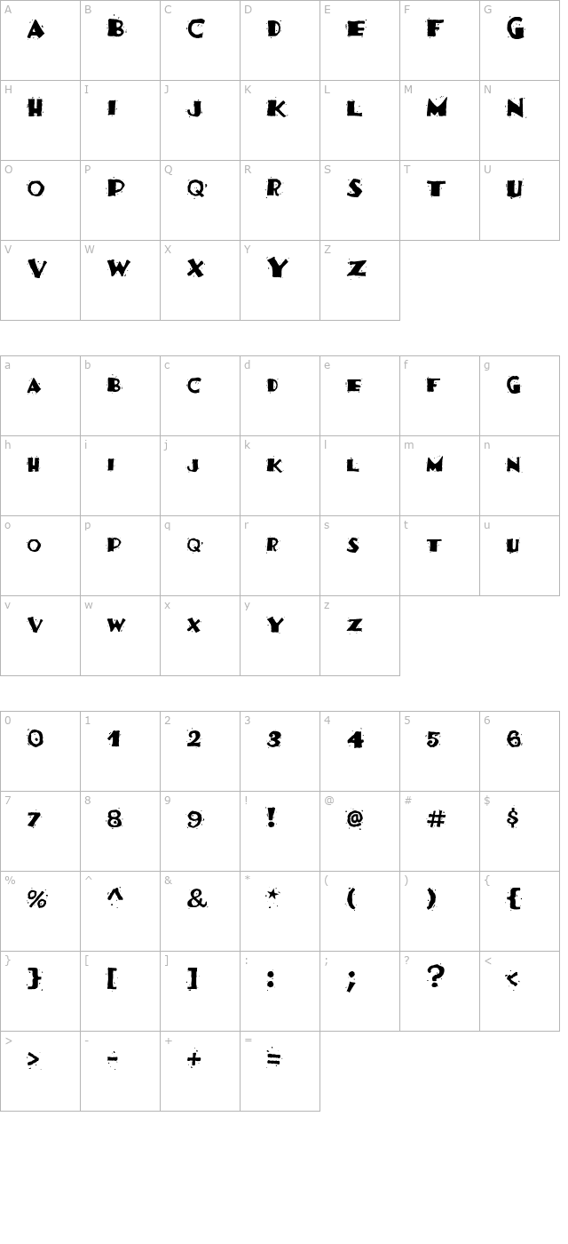 TacoFestiva character map