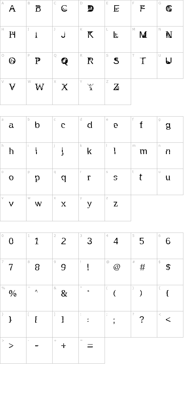 tak-enchanted character map