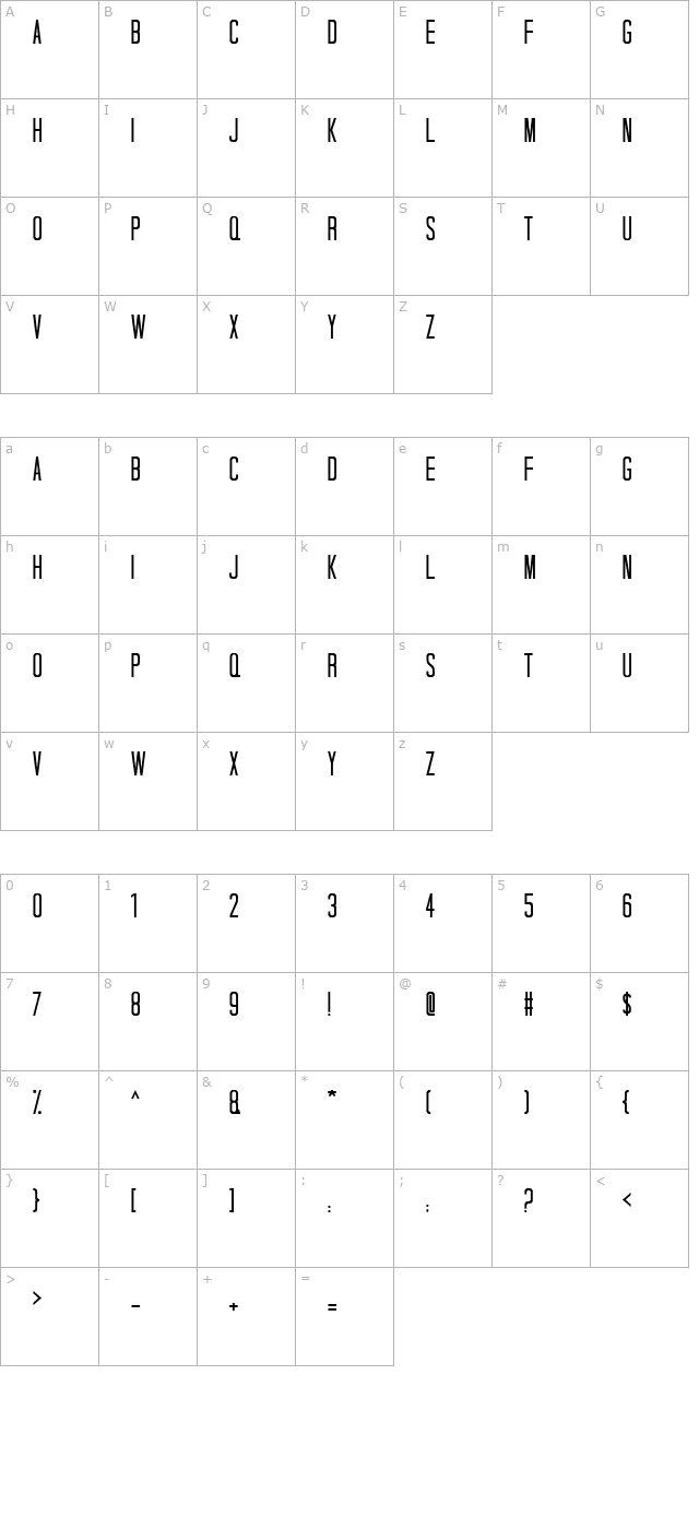 Tall Dark And Handsome character map