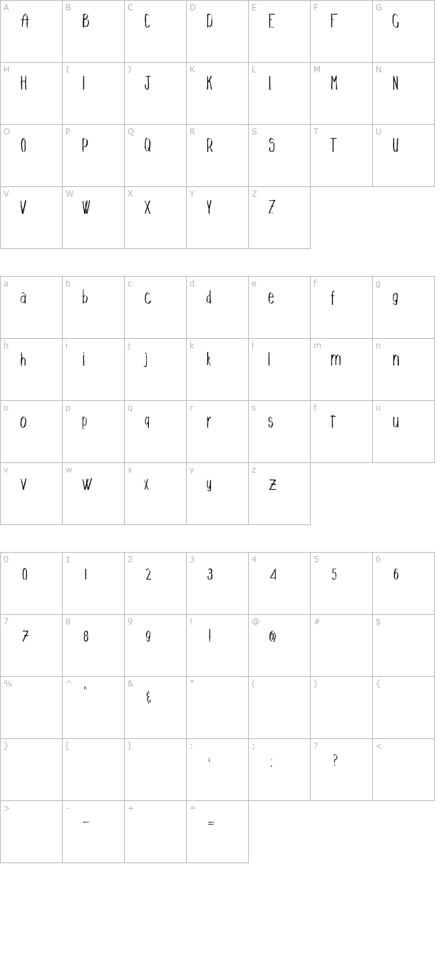 tall-drink character map