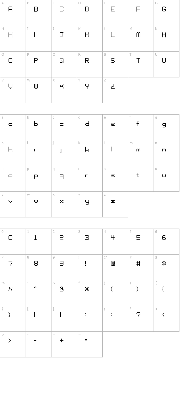 tama ss01 character map