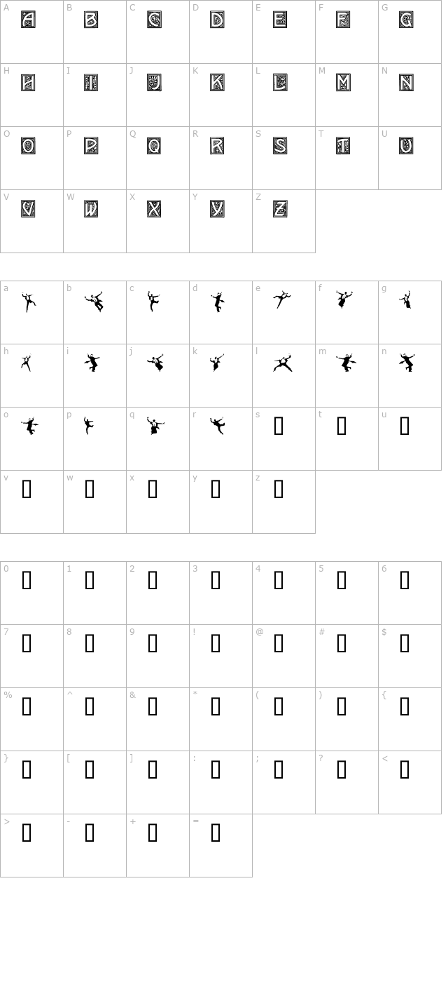 tango character map