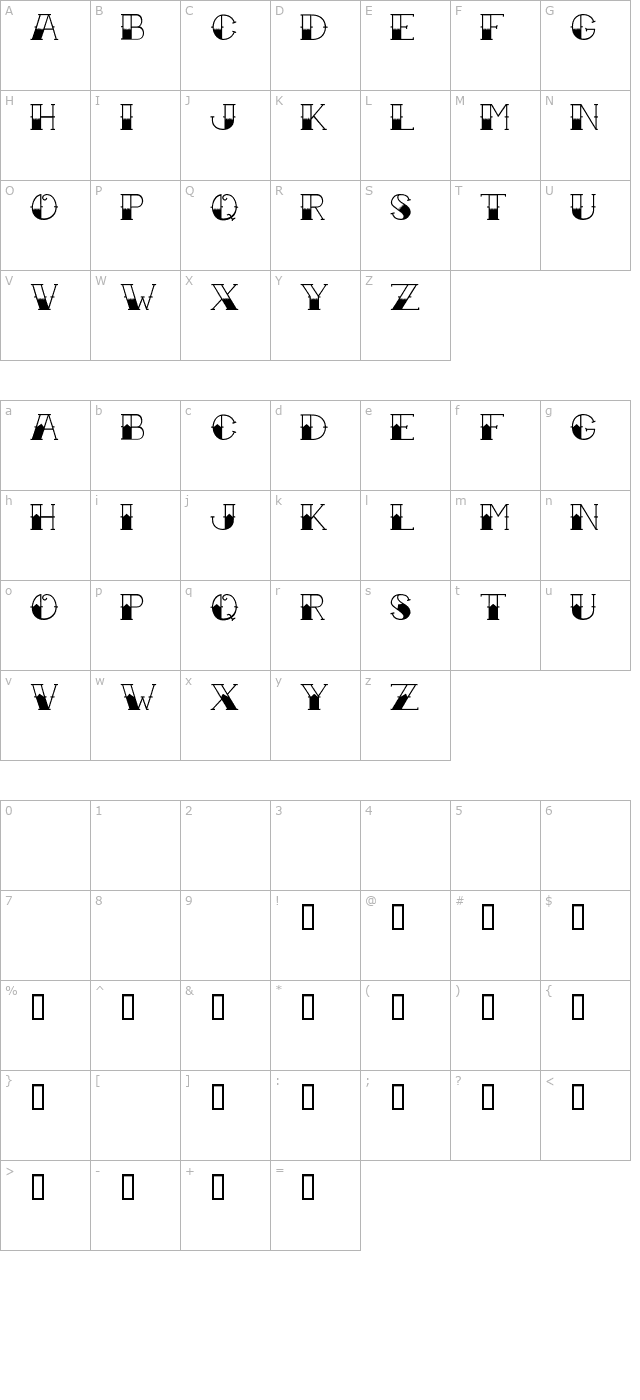 tattoo-ink character map