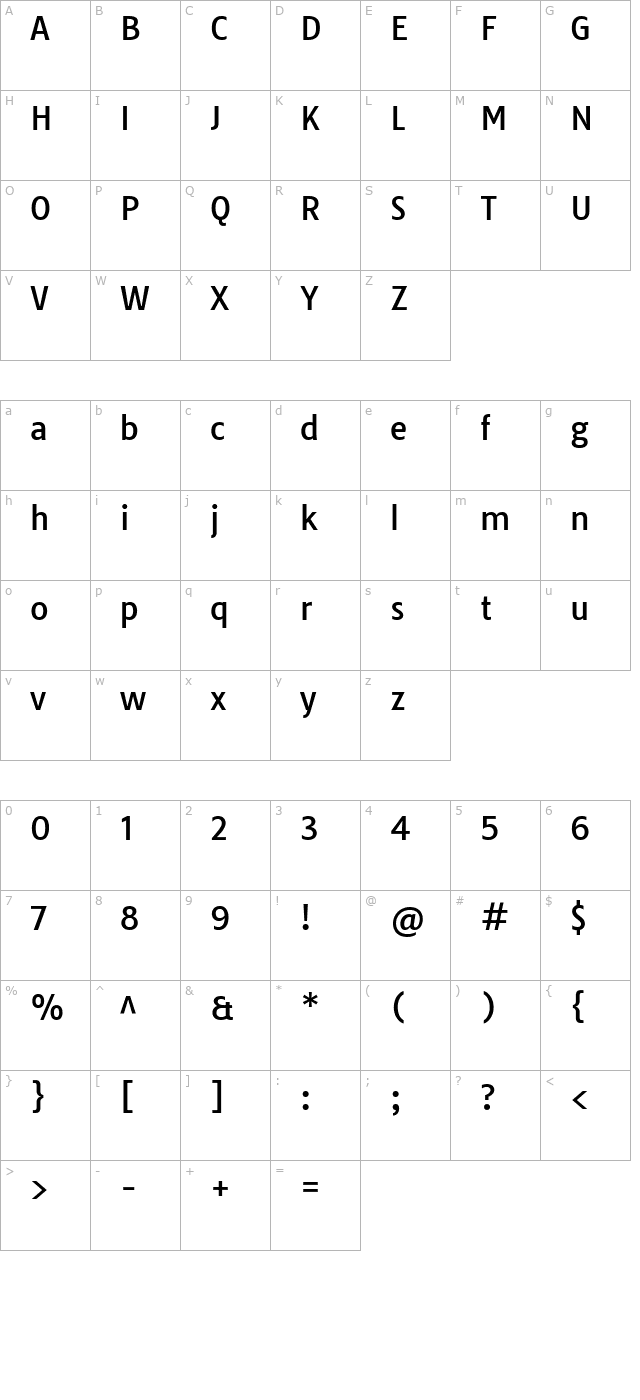 tauri character map