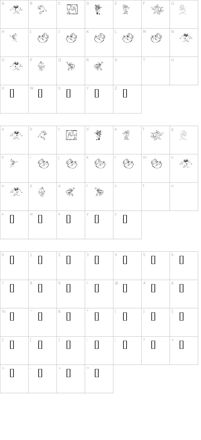 taz-the-devil character map