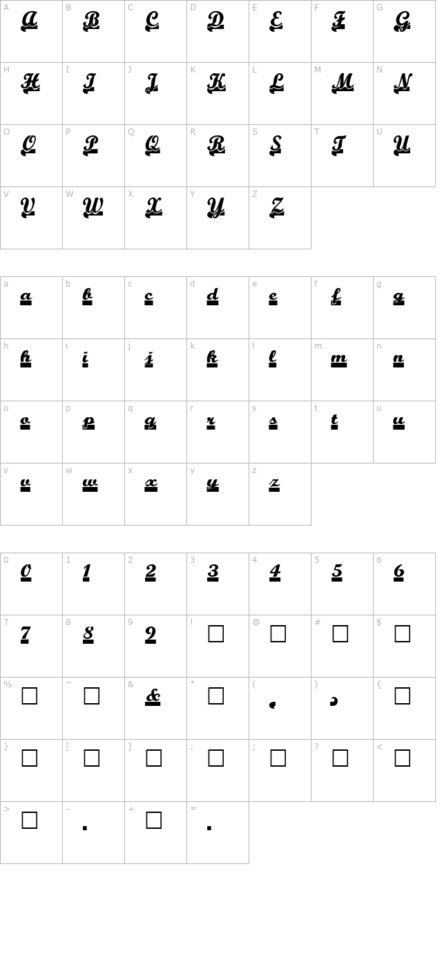 TeamSpirit character map