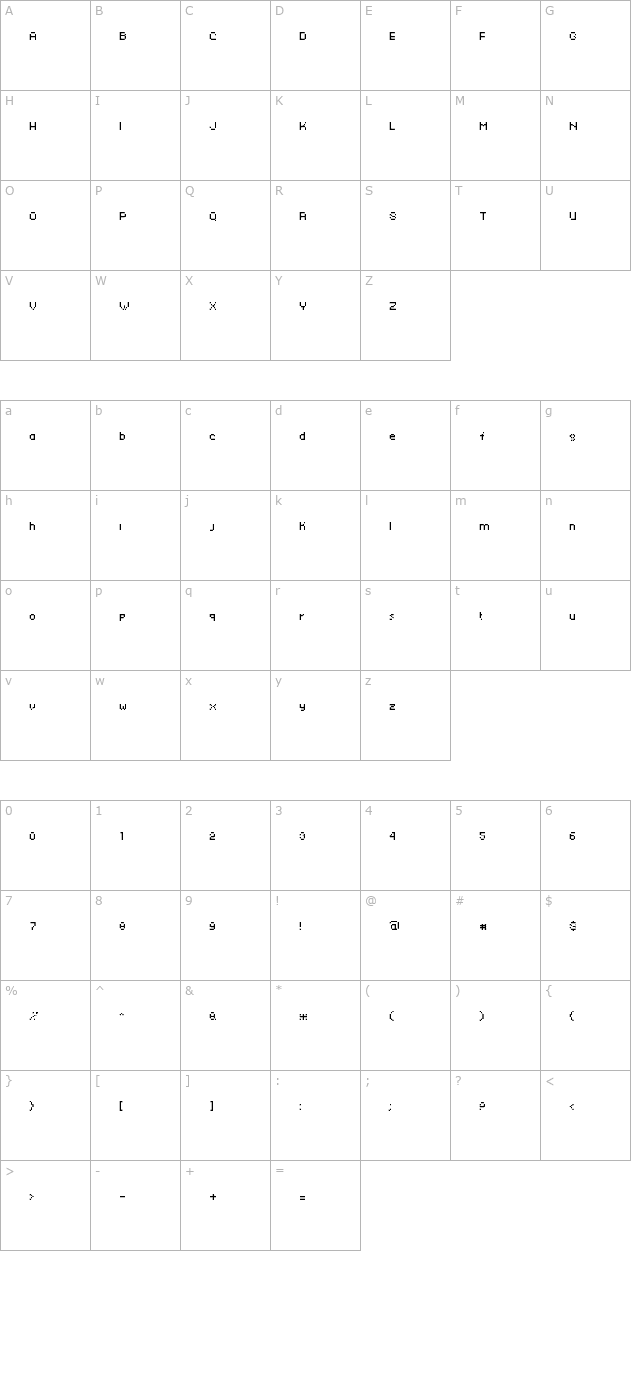 TechKr character map