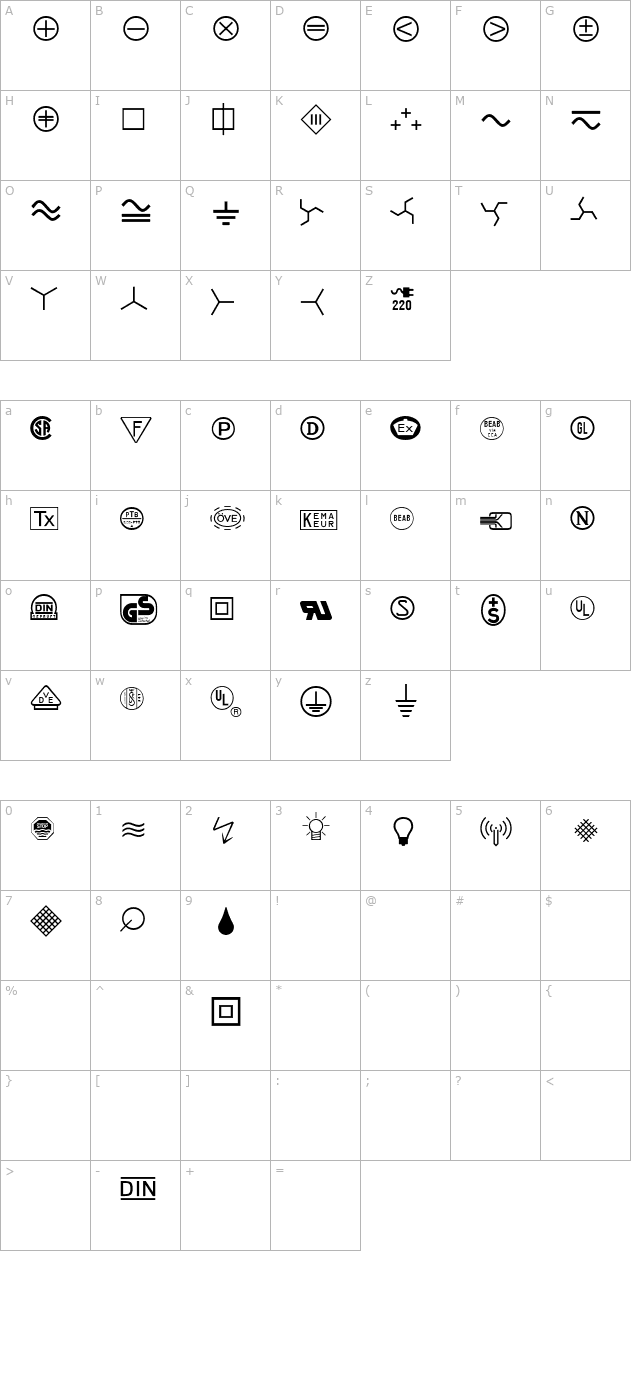 technical-lh-pi-two character map