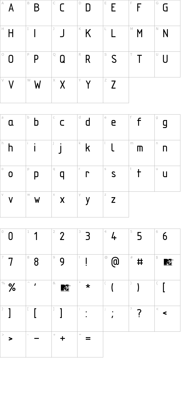 technicznapomoc character map