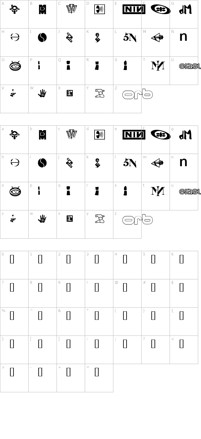 technobats character map