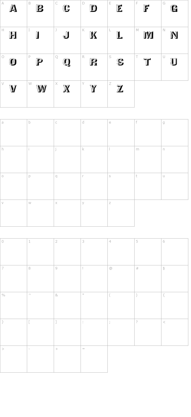 Tejaratchi Ex character map