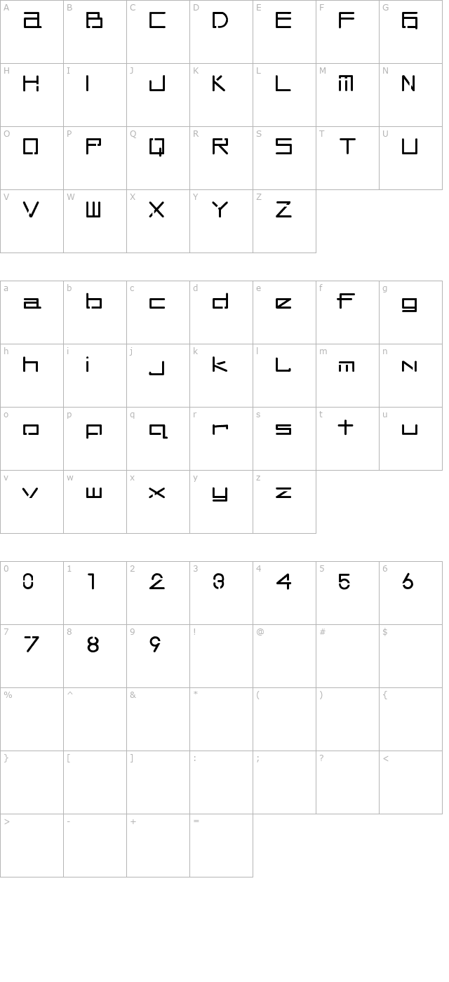 tek-hed-bolimic character map
