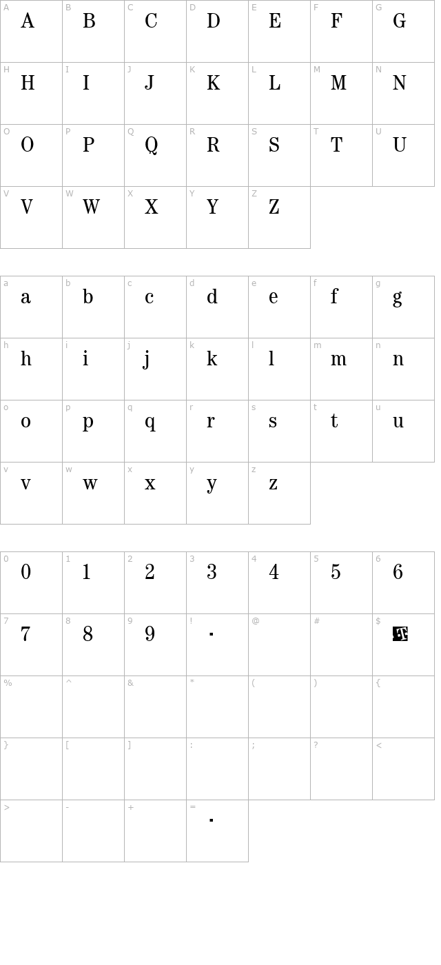 telelogo character map