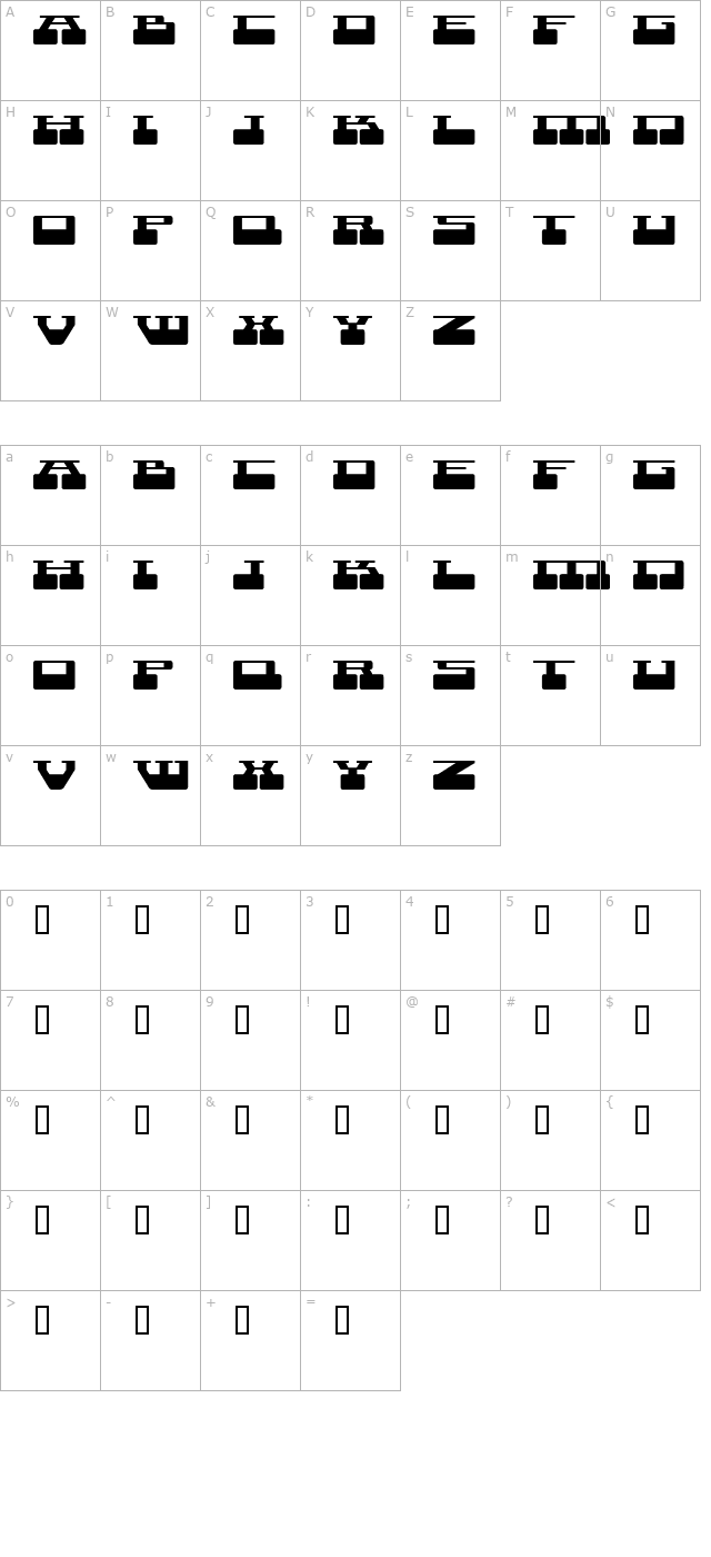 Terra X character map