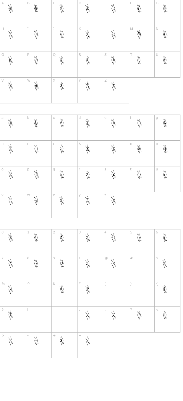 terylene-top character map