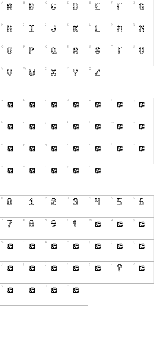 Tetricide BRK character map