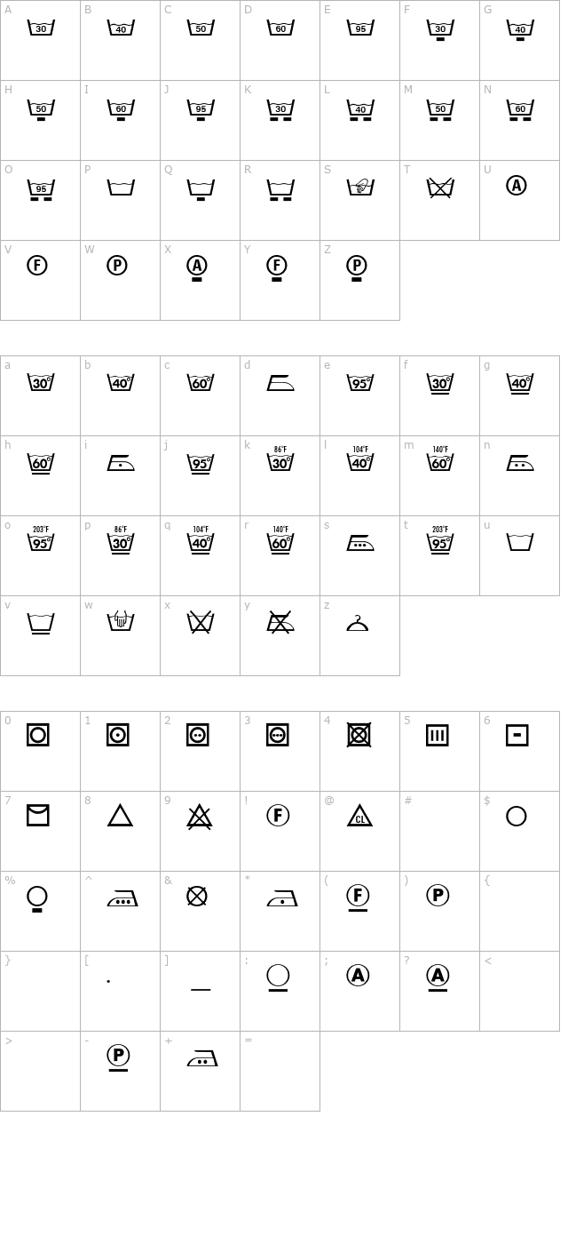 textile-lh-pi-two character map