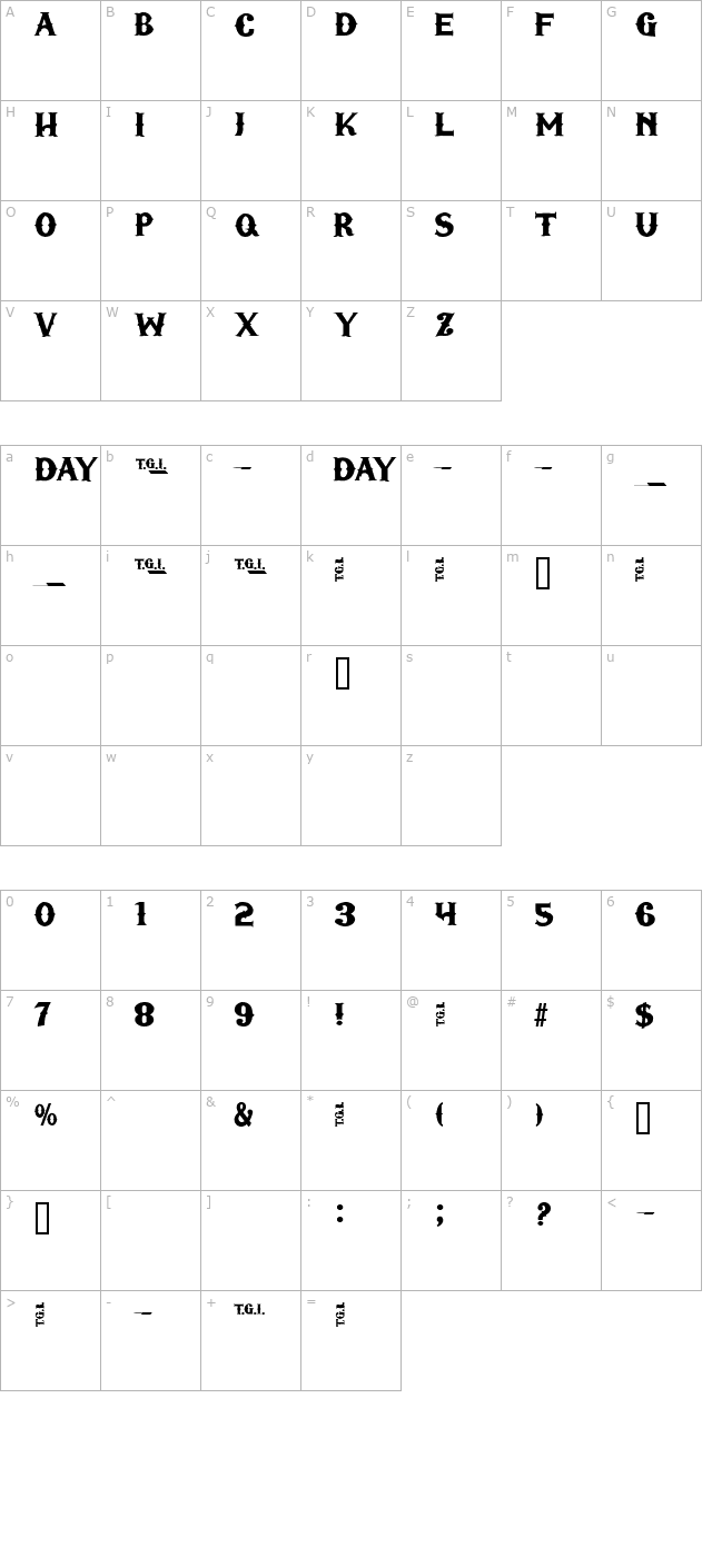 tgi-friday character map