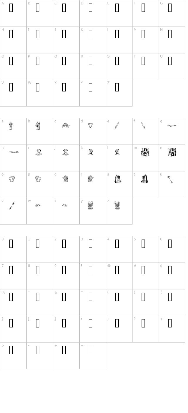 the-middle-ages-i character map