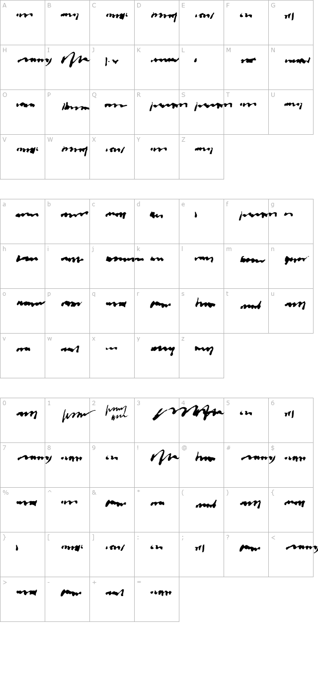 thewrittenword character map