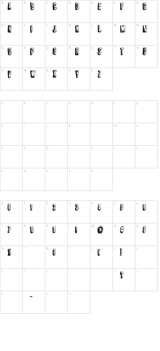 Third World Buzz character map