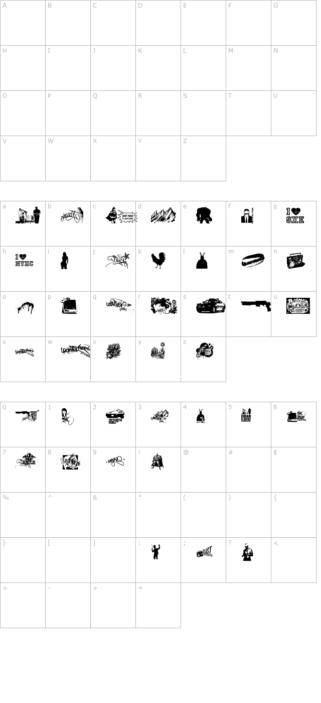 This Is My Town! character map