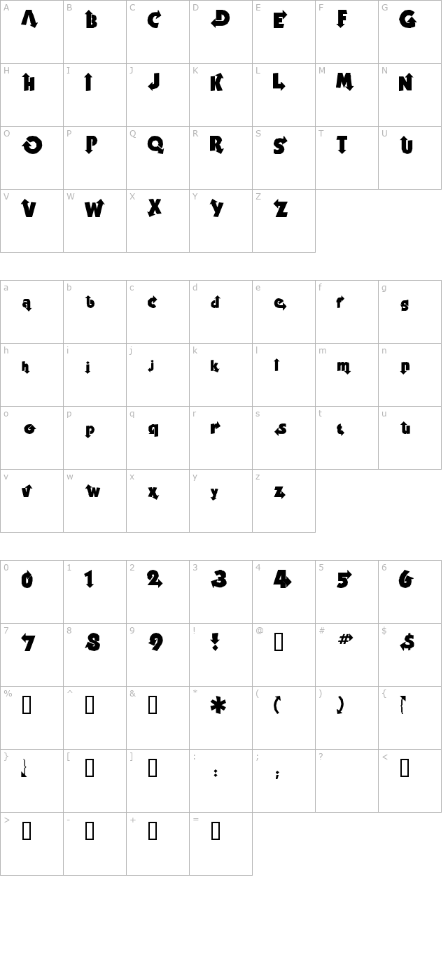 ThisWay character map