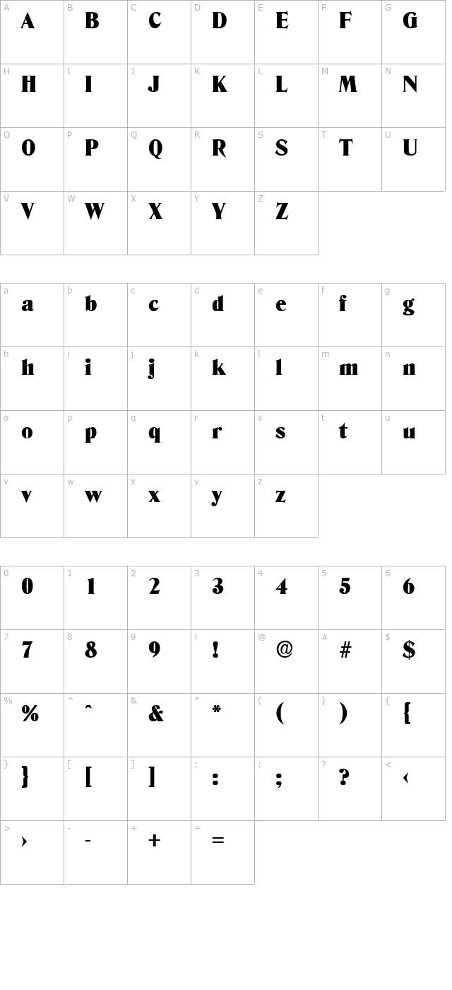 ThomasBecker-Black character map