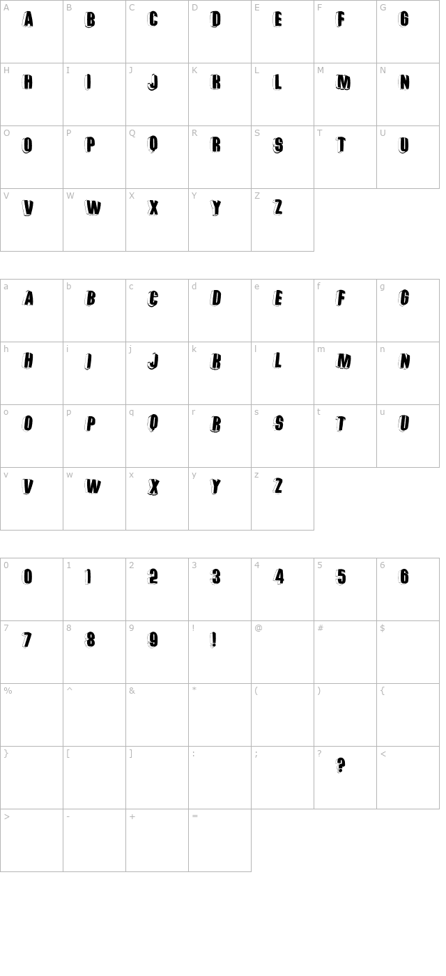 ThreeDimRightwardsRound character map