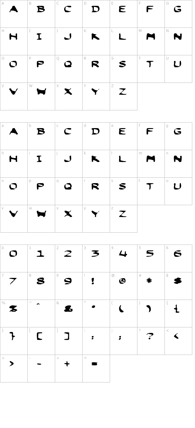 thumtax-icg character map