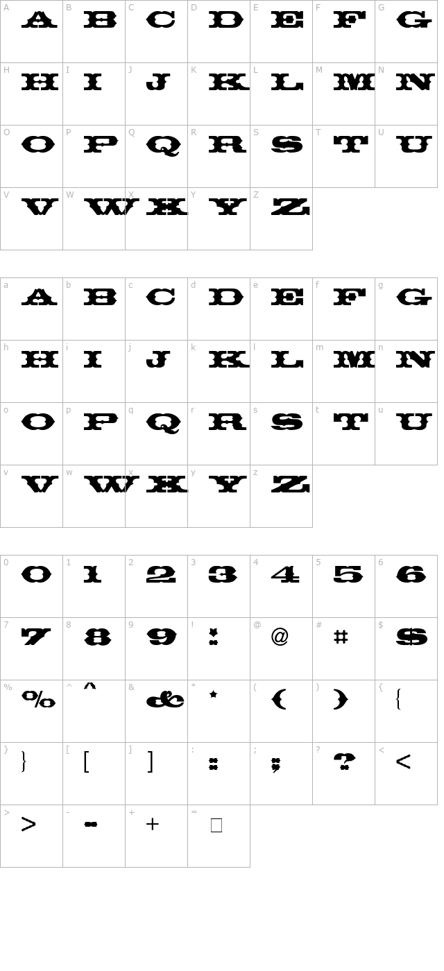 ThunderBay character map