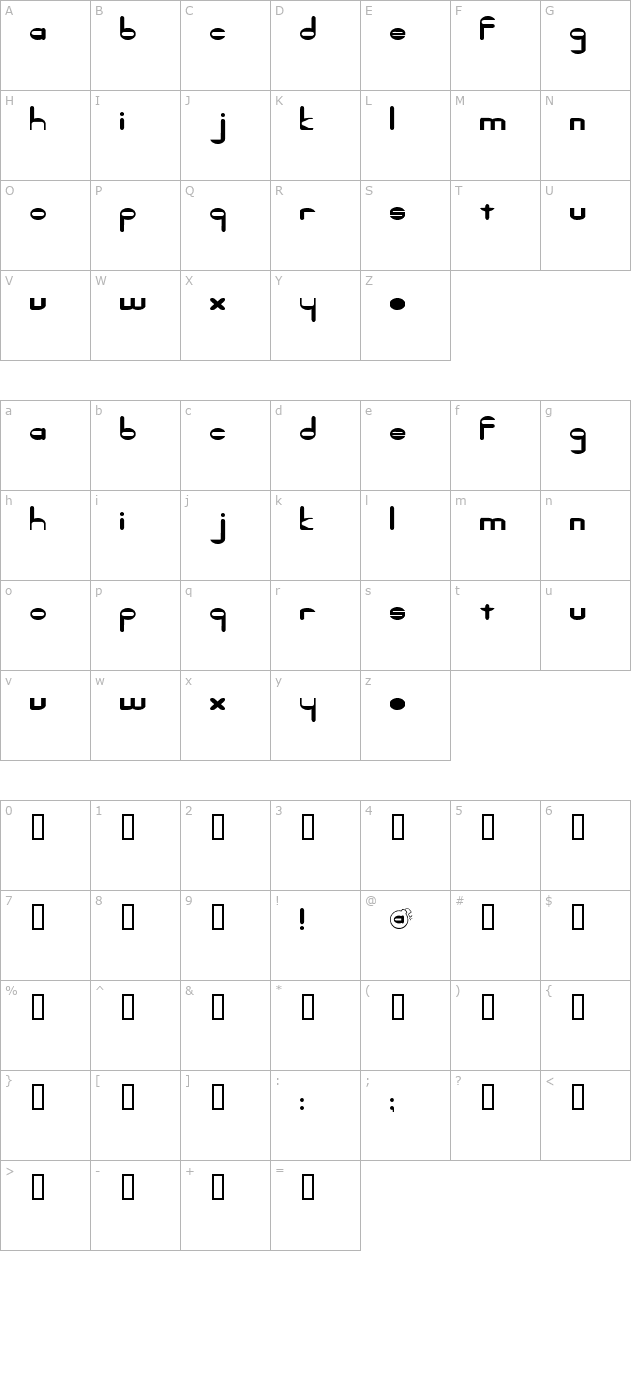 tickingbomb character map