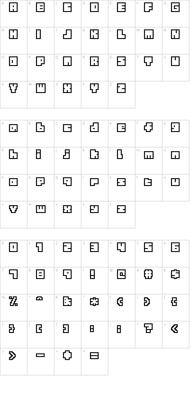 tiny-boxbita10 character map