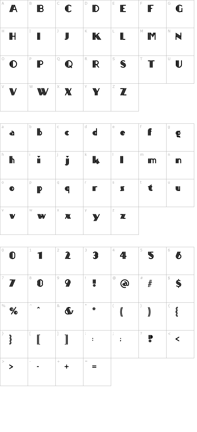 titanick-display character map