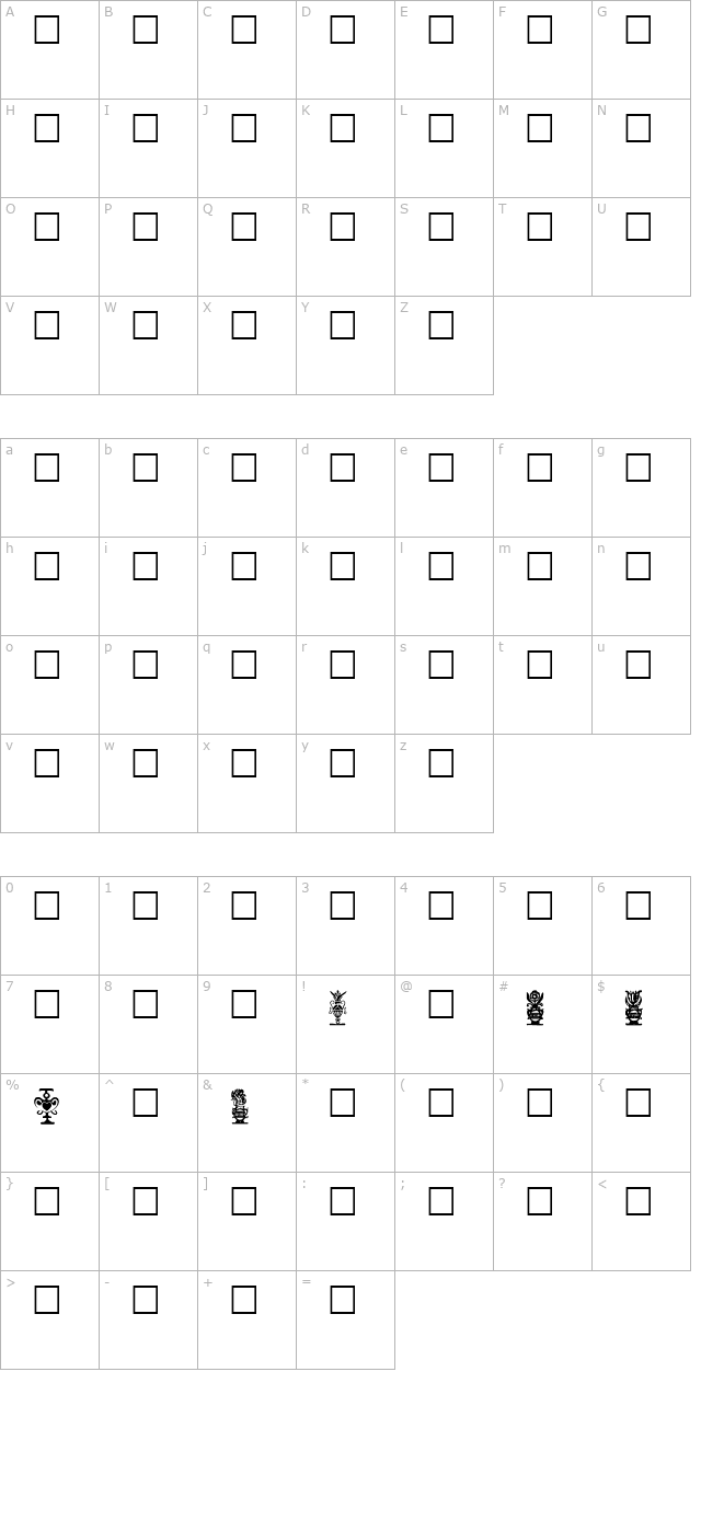 titlingornamentfog character map